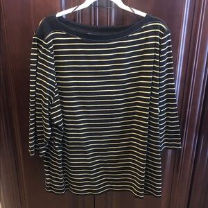 Striped Black and Gold Women's Top